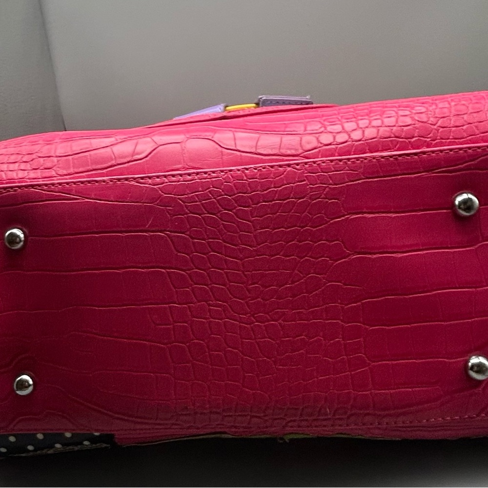 Colorful Patchwork Satchel Handbag - Multicolor F… - image 6